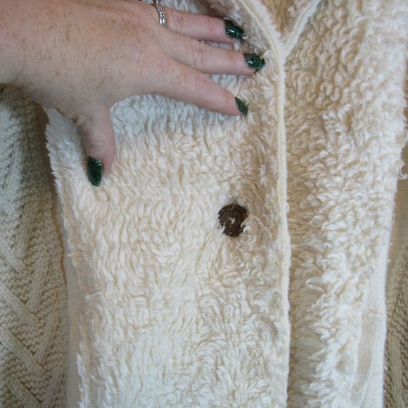 Free People Cream Knit Sweater Coat Mid Length Cardigan - Picture 9 of 12